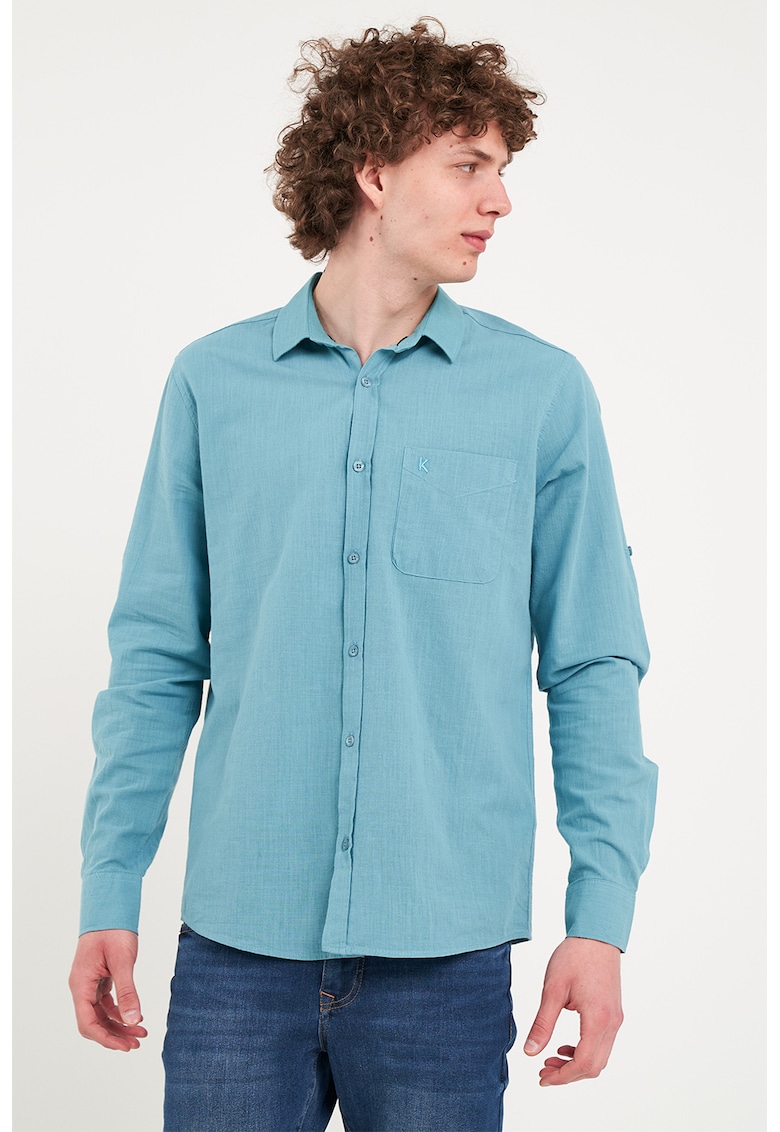 Camasa din bumbac cu maneci lugi