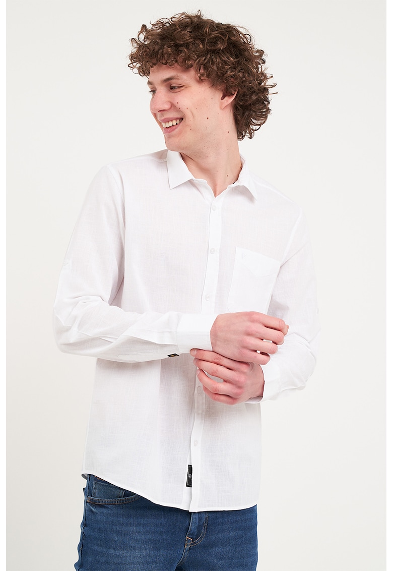 Camasa din bumbac cu maneci lugi
