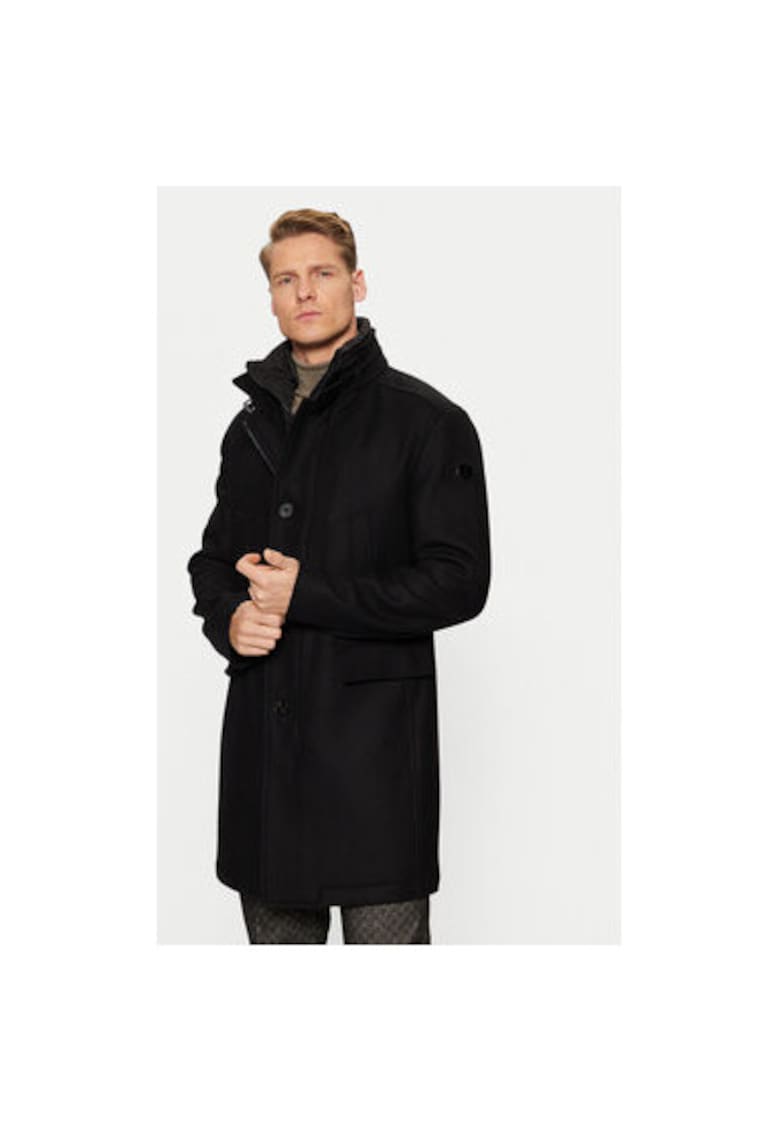 Palton barbati -  304193385 - Lana/Poliamida - Negru Palton barbati -  304193385 - Lana/Poliamida - Negru