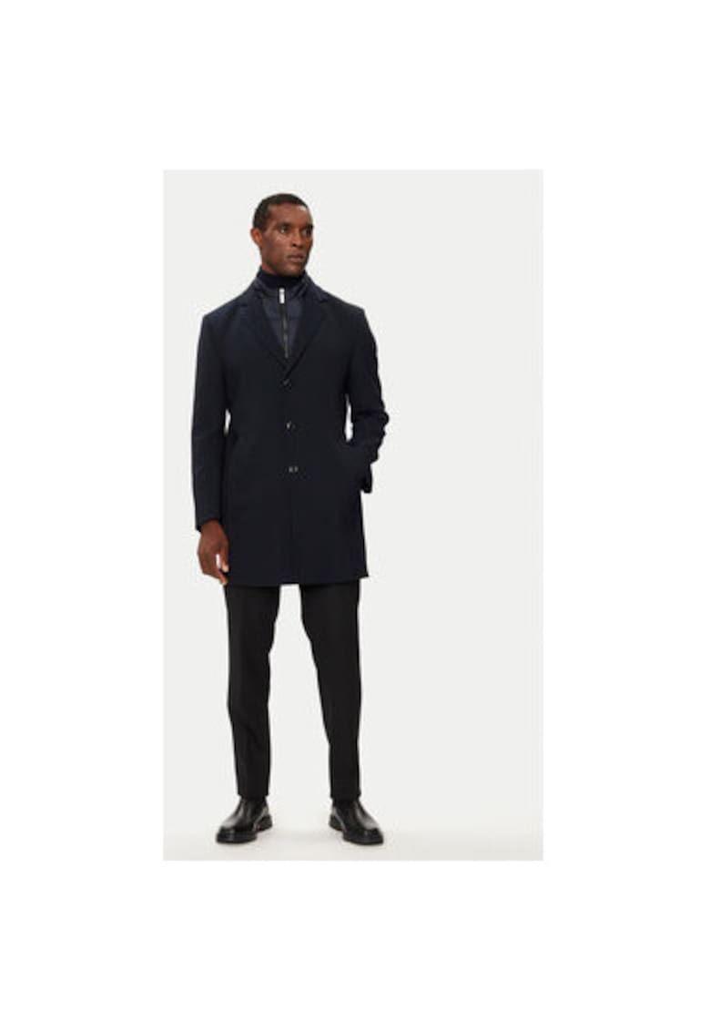 Palton barbati - 304797736 - Poliester/Lana - 50 EU - Albastru