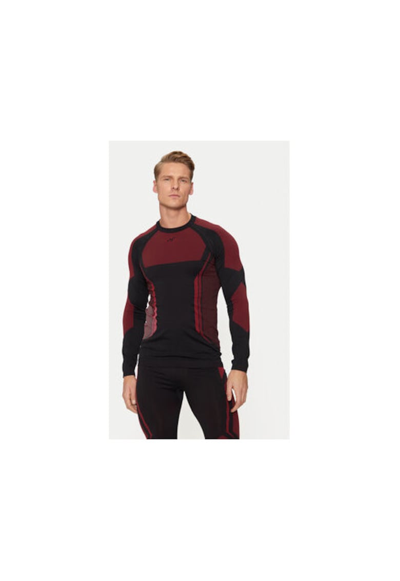 Bluza termica barbati - 303945862 - Poliamida/Poliester - Negru - Negru