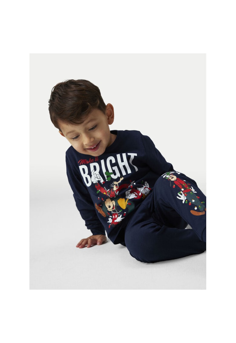 Pijama baieti - 304498312 - Bumbac - Albastru - Albastru