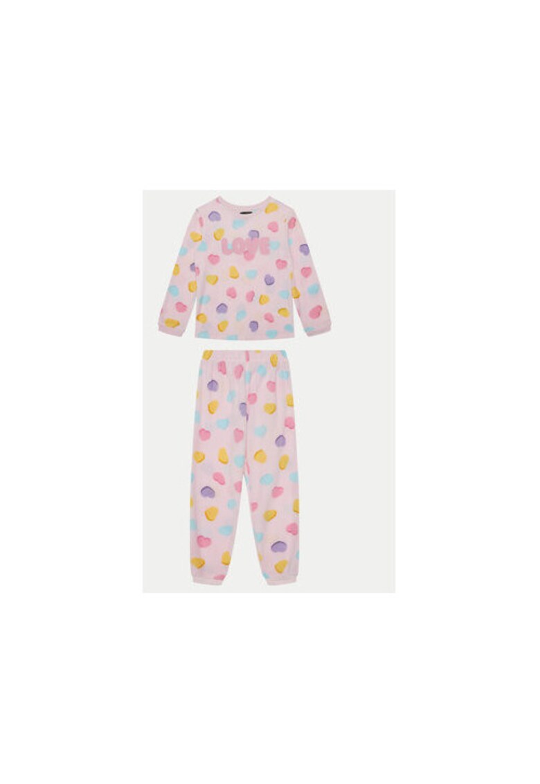 Pijama fete - 304548529 - Poliester reciclat - Roz - Roz