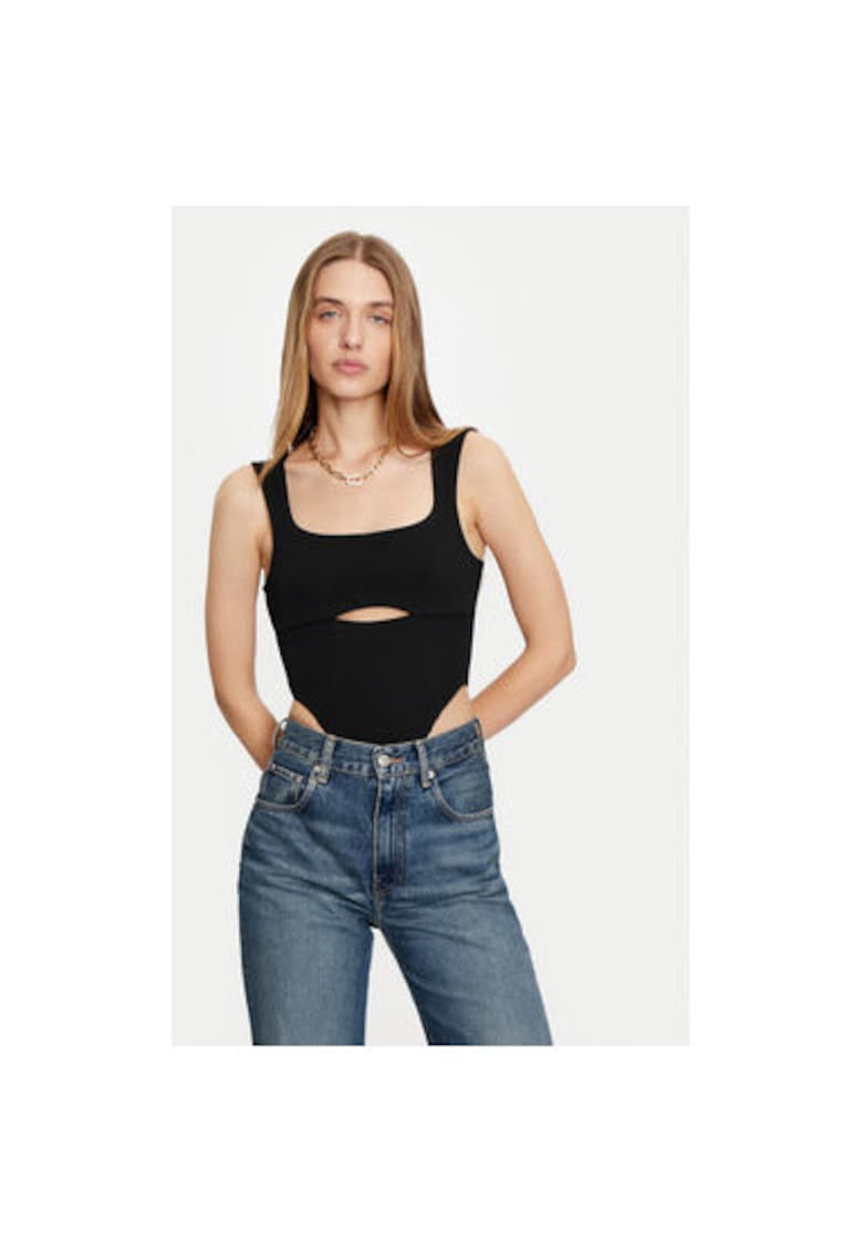 Body dama - 304902536 - Bumbac/Poliester - Negru