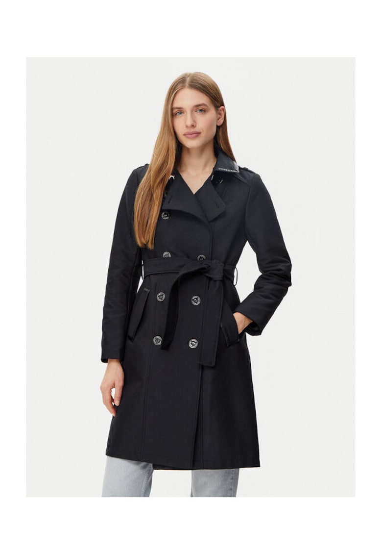 Trench dama - 305253057 - Poliester/Bumbac - Negru - Negru