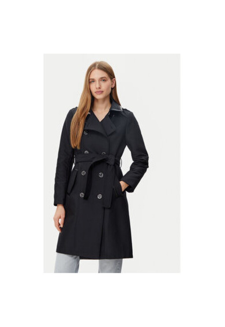 Trench dama - 305253057 - Poliester/Bumbac - Negru