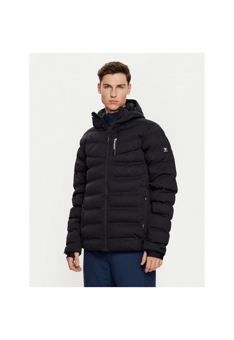 Geaca ski barbati - 304208935 - Poliester reciclat - Negru - Negru