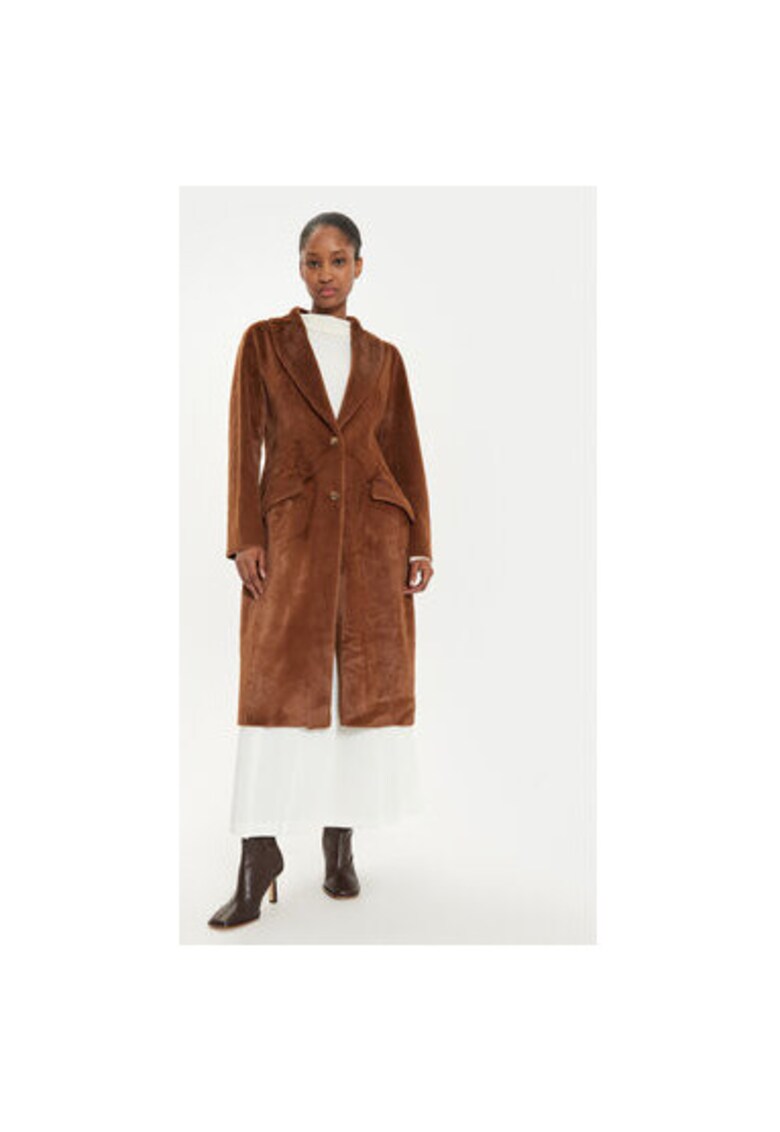 Palton dama - 304449178 - Poliester - Maro