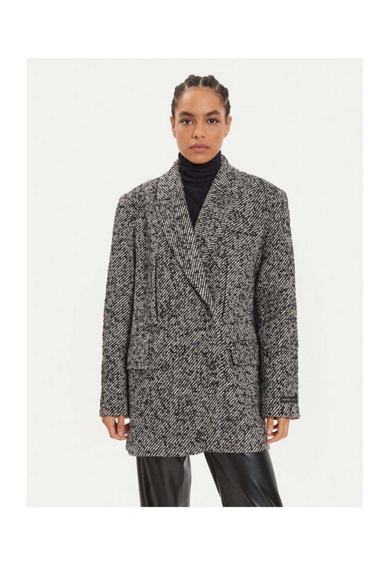 Palton dama - 304550416 - Lana/Poliester/Acril - Gri - Gri