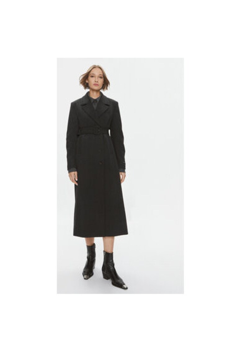 Palton dama - 302975563 - Poliester/Lana - Gri