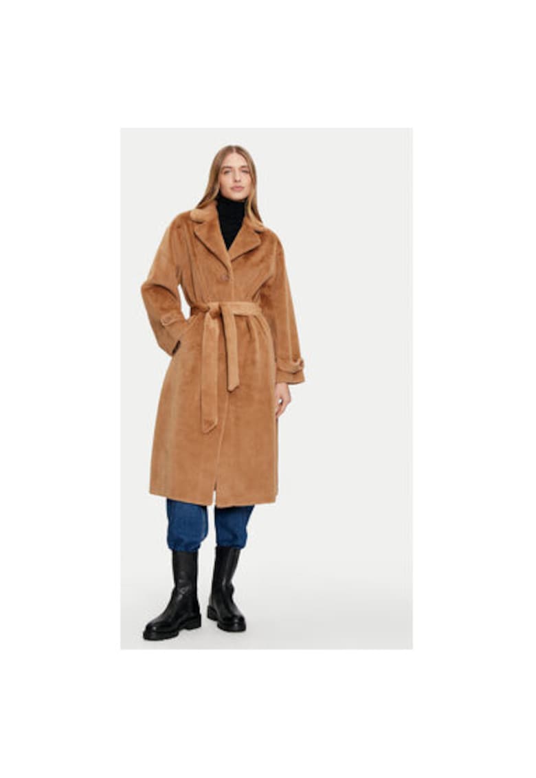 Palton dama - 304801662 - Poliester - Maro