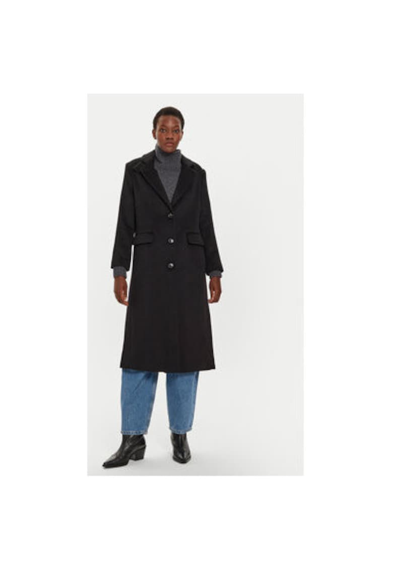 Palton dama -  304302473 - Lana/Poliester/Viscoza - Negru