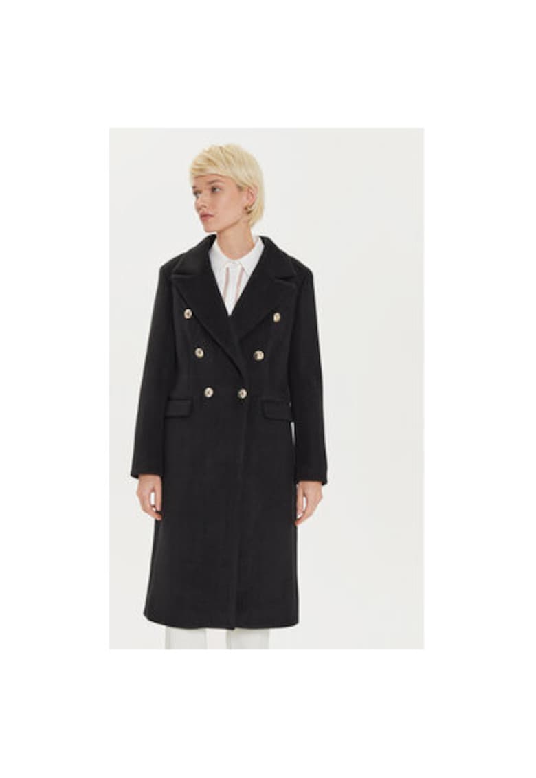 Palton dama - 304980459 - Poliester/Lana - Negru
