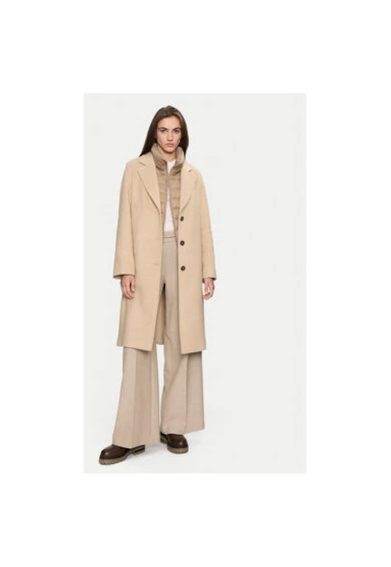 Palton dama -  304168918 - Lana/Poliester - Bej Palton dama -  304168918 - Lana/Poliester - Bej