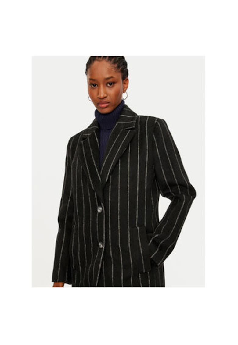 Palton dama - 304875625 - Poliester/Lana - Negru