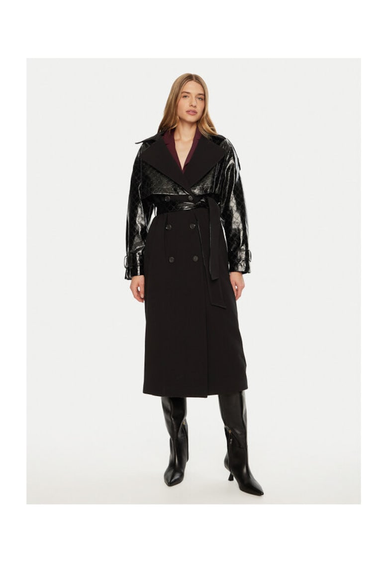 Palton dama - 304991233 - Poliester/Rayon - Negru - Negru