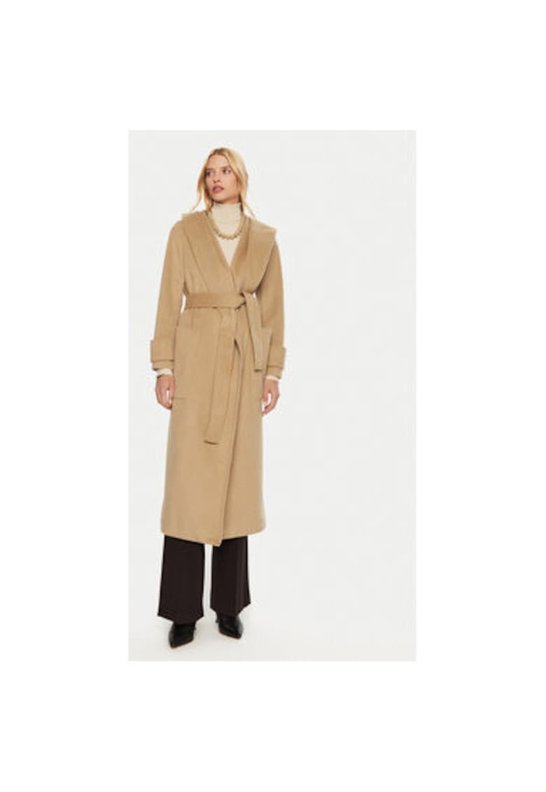 Palton dama - 304776373 - Poliester - Maro