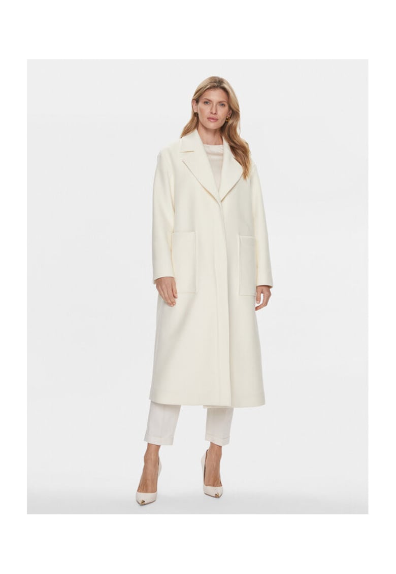 Palton dama - 303659899 - Lana/Poliamida - Bej - Bej