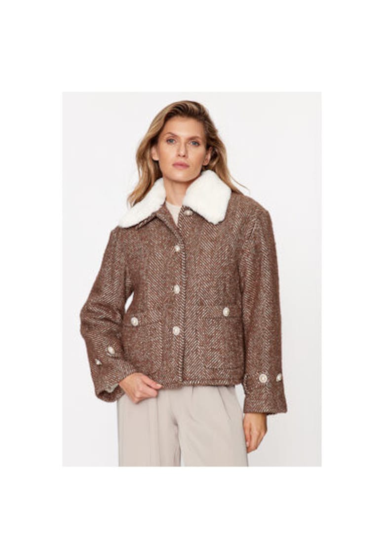 Palton dama -  302976980 - Lana/Acril/Poliester - Maro