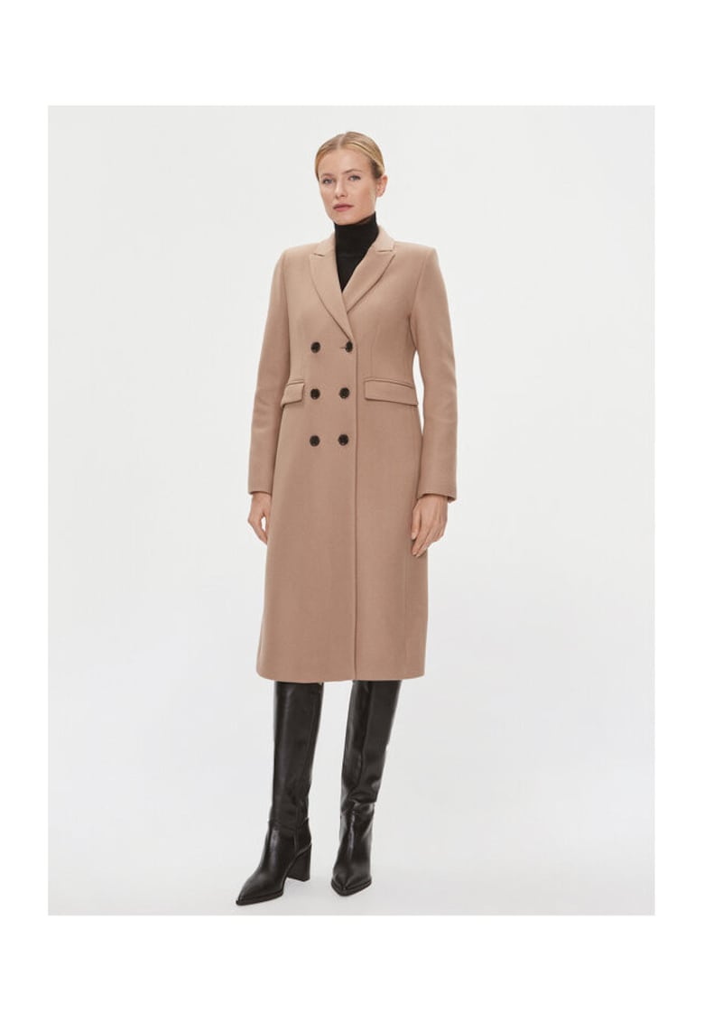 Palton dama - 303364878 - Lana/Poliamida - 34 EU - Bej