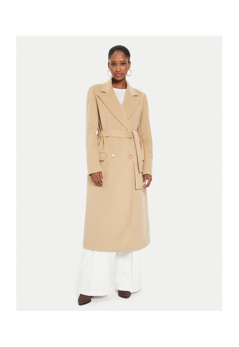 Palton dama - 304609886 - Poliester - Bej - Bej