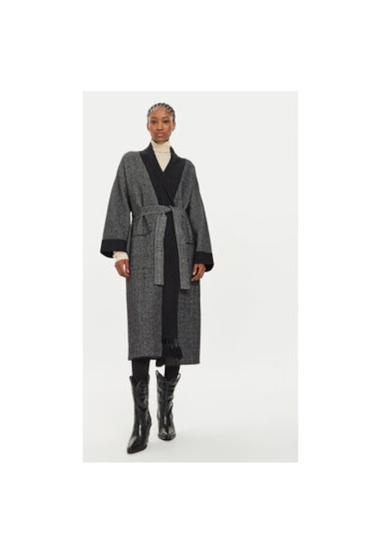 Palton dama - 304870552 - Viscoza/Poliester/Nylon - One Size INTL - Negru