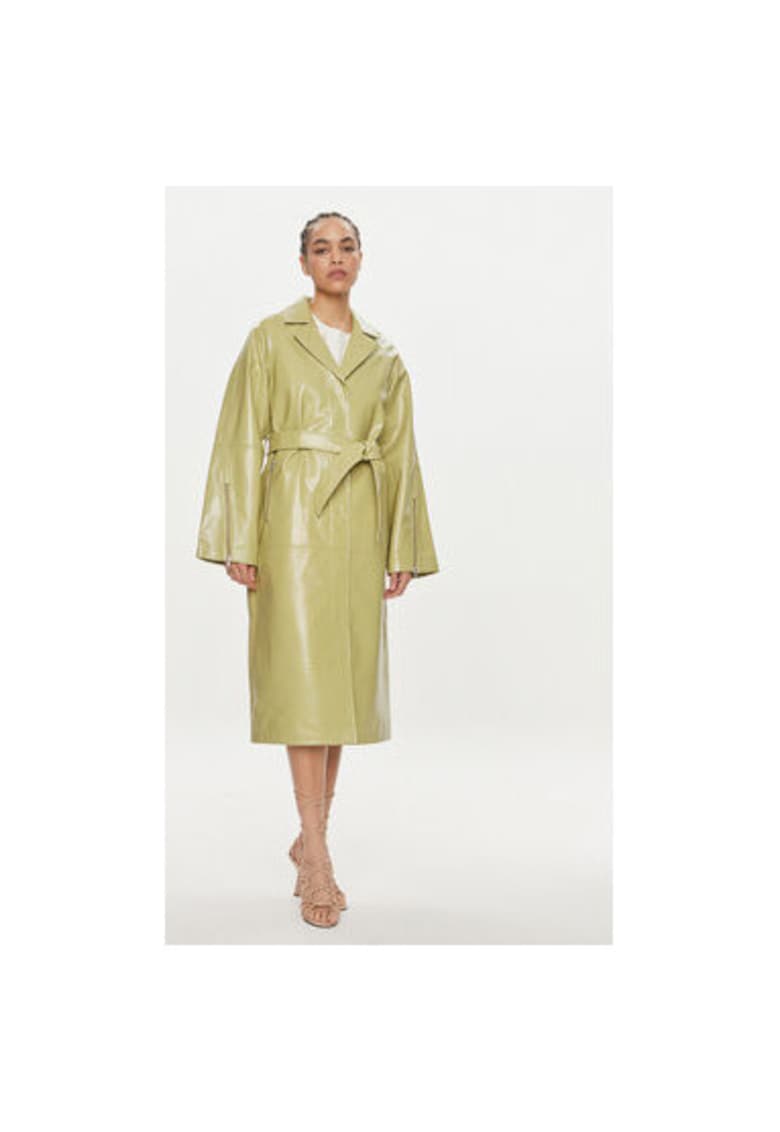 Palton dama -  303702847 - Piele naturala - Verde