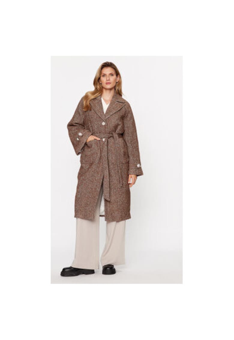 Palton dama -  302976843 - Lana/Acril/Poliester - Maro