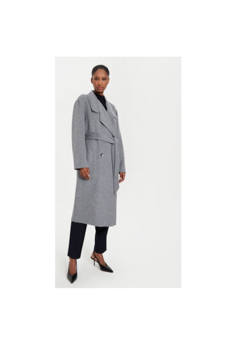 Palton dama - 304313332 - Lana/Nylon - Gri - Gri