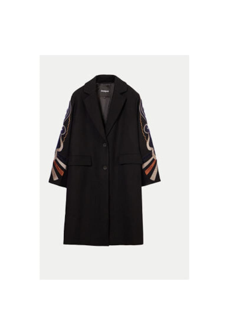 Palton dama - 304478529 - Poliester/Lana - Negru