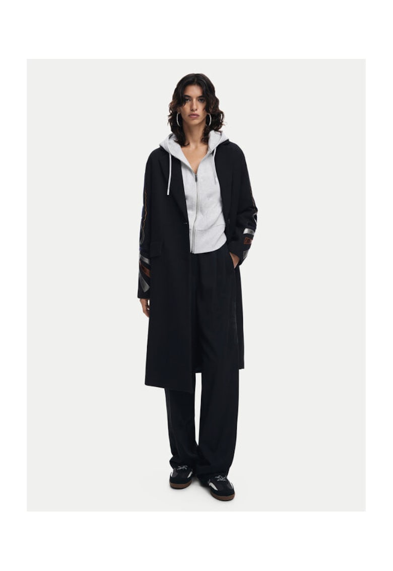 Palton dama - 304478529 - Poliester/Lana - Negru - Negru