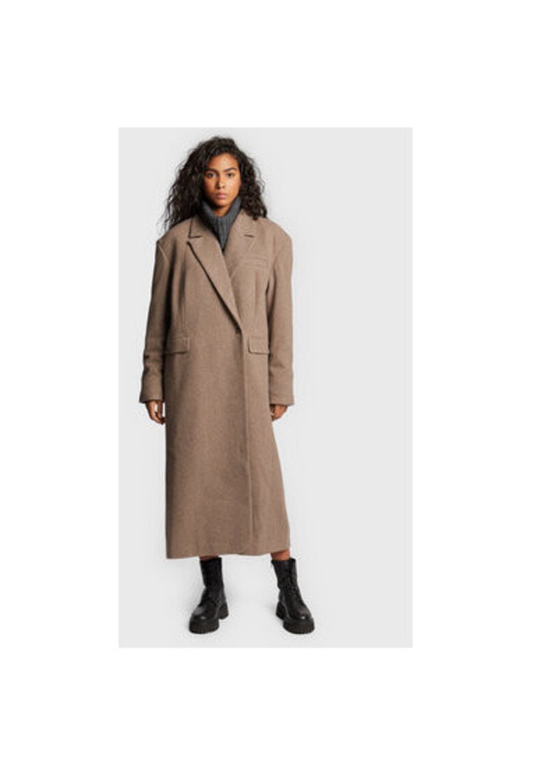 Palton dama -  301372127 - Lana/Poliester reciclat - 34 EU - Bej