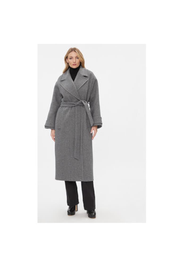 Palton dama - 303365349 - Lana/Poliamida - Gri - Gri