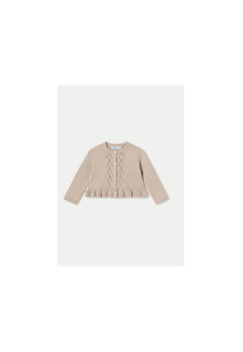 Cardigan fete - 304295386 - Viscoza/Poliester/Poliamida - Bej - Bej