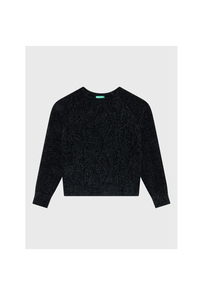 Pulover fete - 301238966 - Poliester - Negru - Negru