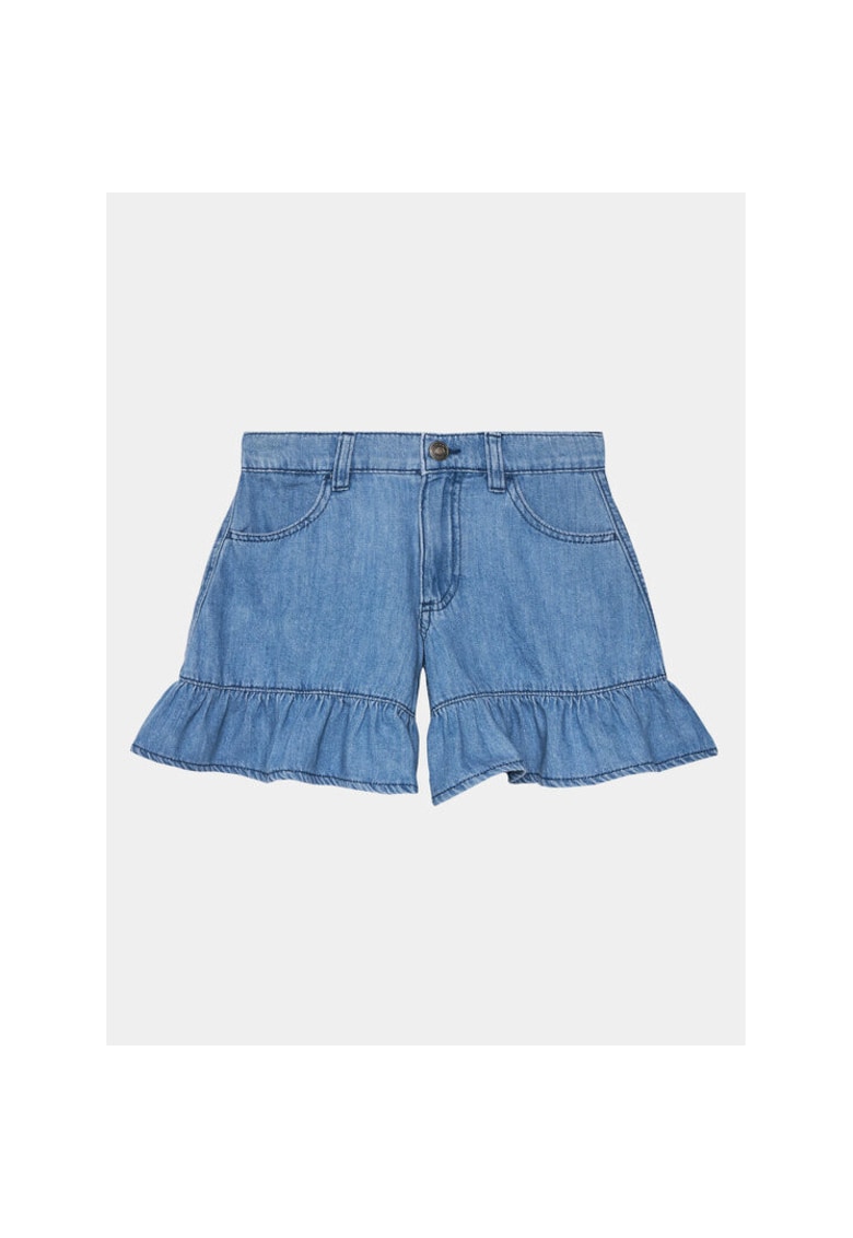 Pantaloni scurti fete - 303816995 - Bumbac - Albastru - Albastru
