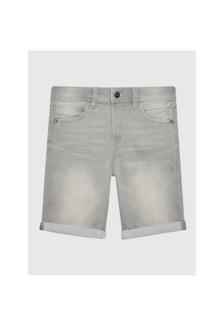 Pantaloni scurti fete - 209555295 - Bumbac/Poliester - Gri - Gri