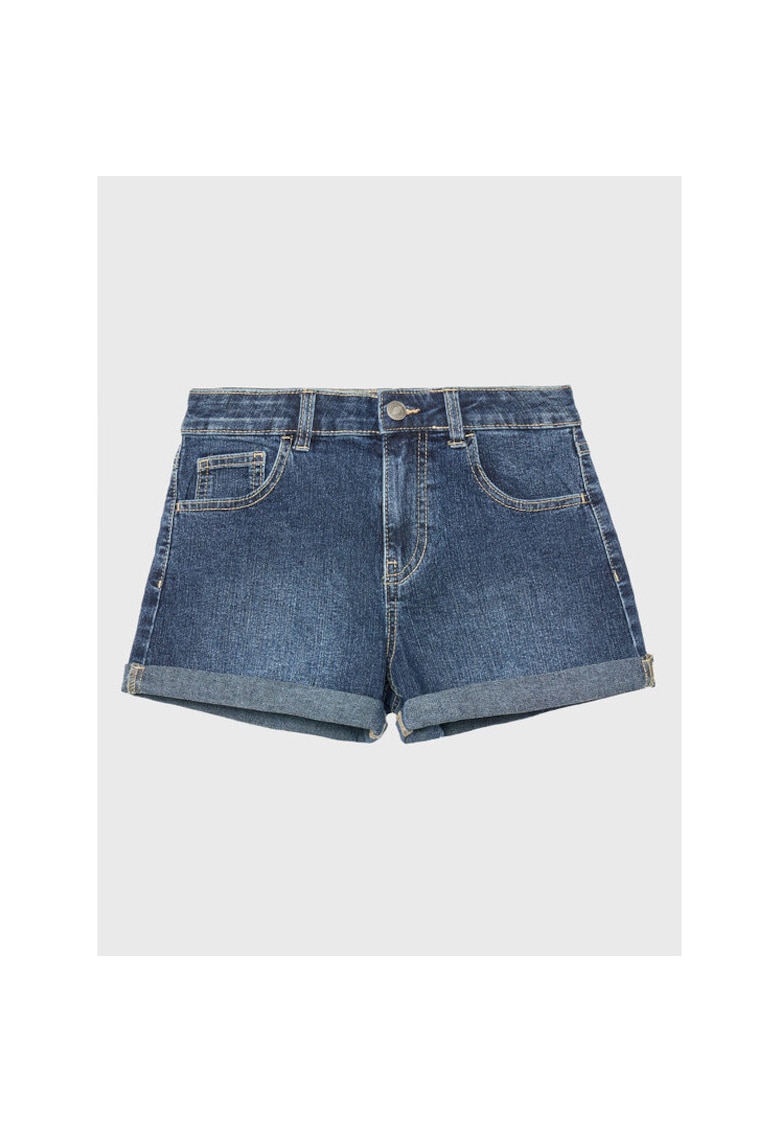 Pantaloni scurti fete - 301772866 - Bumbac - Albastru - Albastru