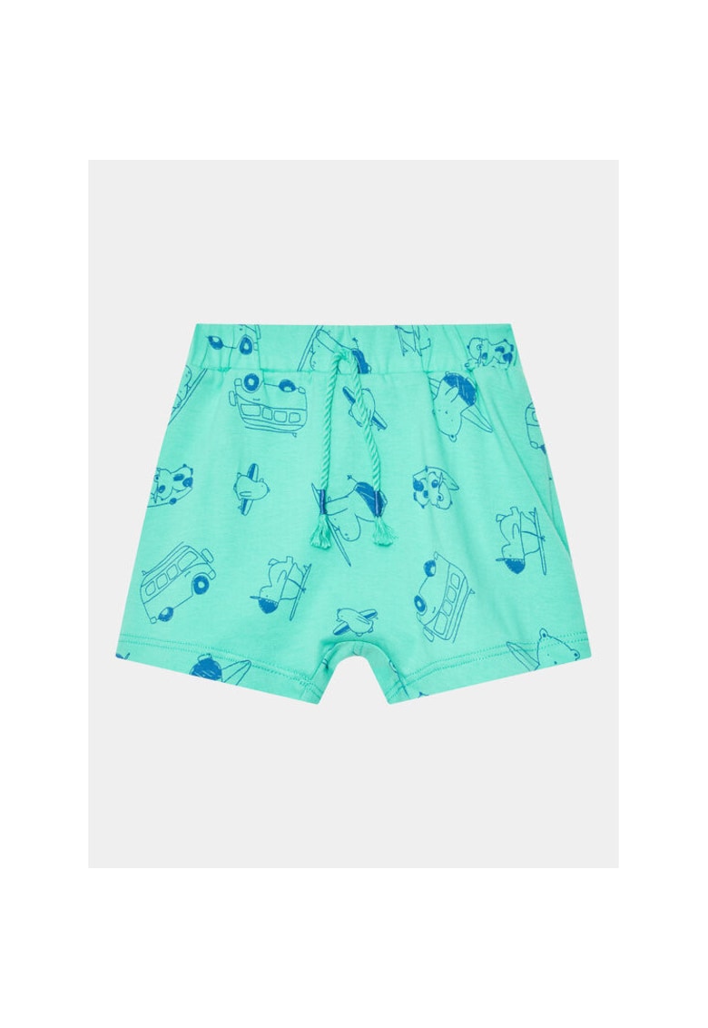 Pantaloni scurti copii - 302101566 - Bumbac - Verde - Verde