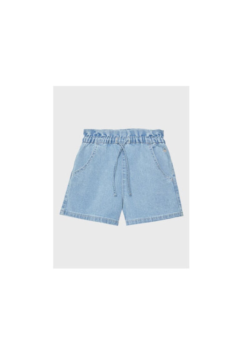 Pantaloni scurti fete - 301772927 - Bumbac - Albastru - Albastru