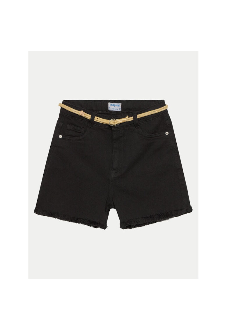 Pantaloni scurti fete - 304139628 - Bumbac - 152 CM - Negru