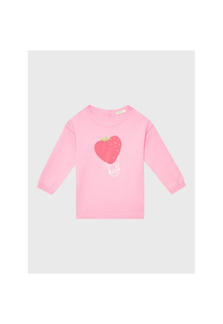Pulover fete - 301770275 - Bumbac - Roz - Roz