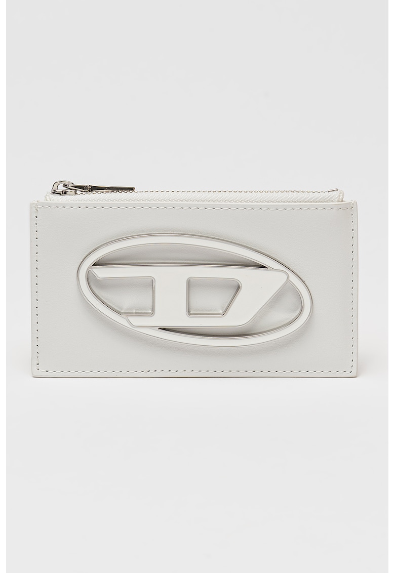 Portcart de piele cu logo metalic