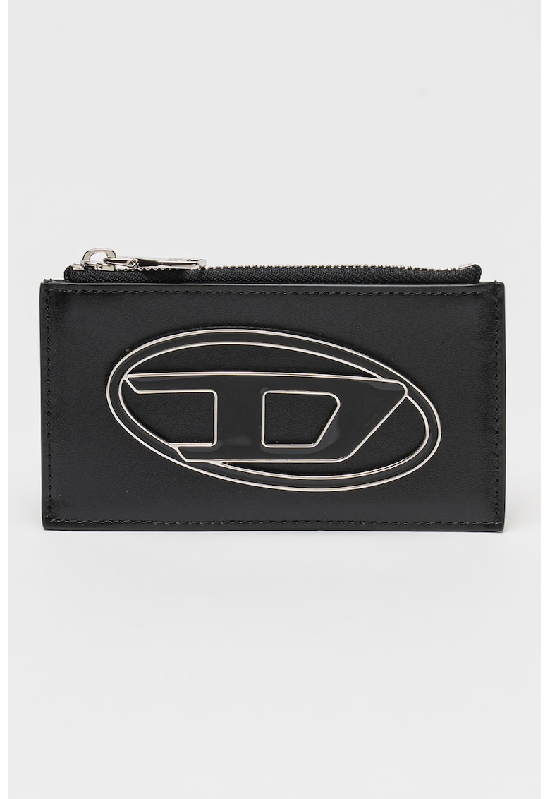 Portcart de piele cu logo metalic