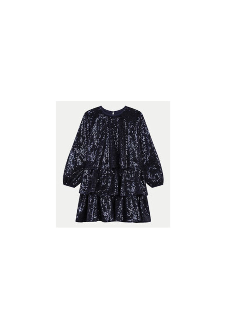 Rochie fete -  304182792 - Poliester/Fibre metalice - Albastru