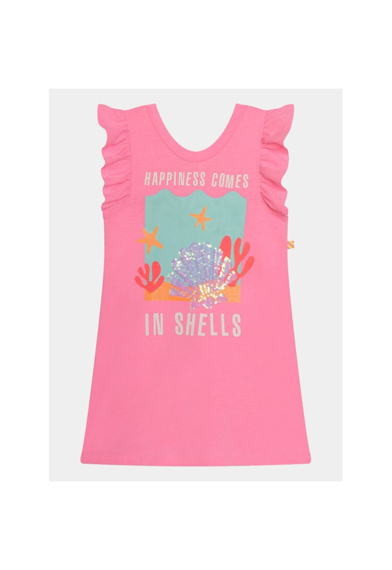 Rochie fete - 303640033 - Poliester/Bumbac - Roz - Roz