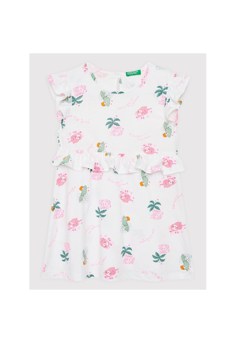 Rochie fete - 300129784 - Bumbac - Alb - Alb