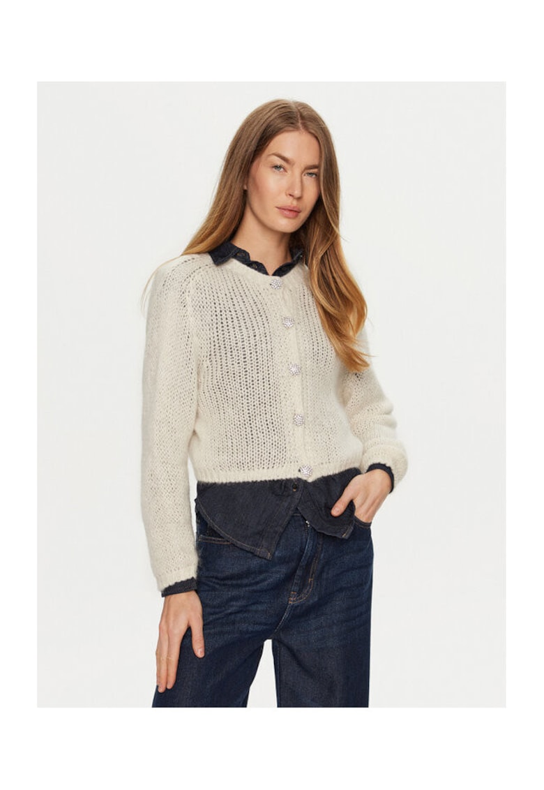 Cardigan dama - 304913396 - Acril/Poliamida/Mohair - Bej - Bej