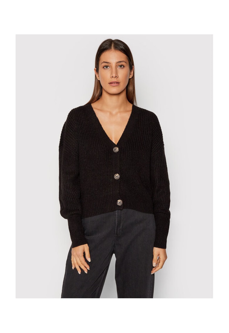 Cardigan dama - 209233544 - Acril - Negru - Negru