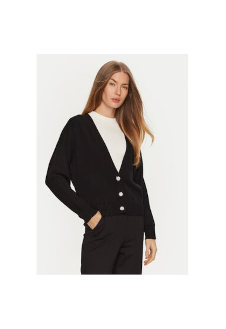 Cardigan dama - 304905285 - Viscoza/Poliester - One Size INTL - Negru